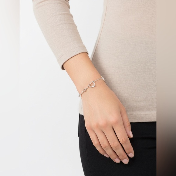 Tiffany & Co. 925 Silver Elsa Peretti Open Heart Bracelet - Picture 8 of 8
